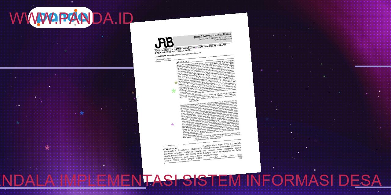 Kendala implementasi sistem informasi desa